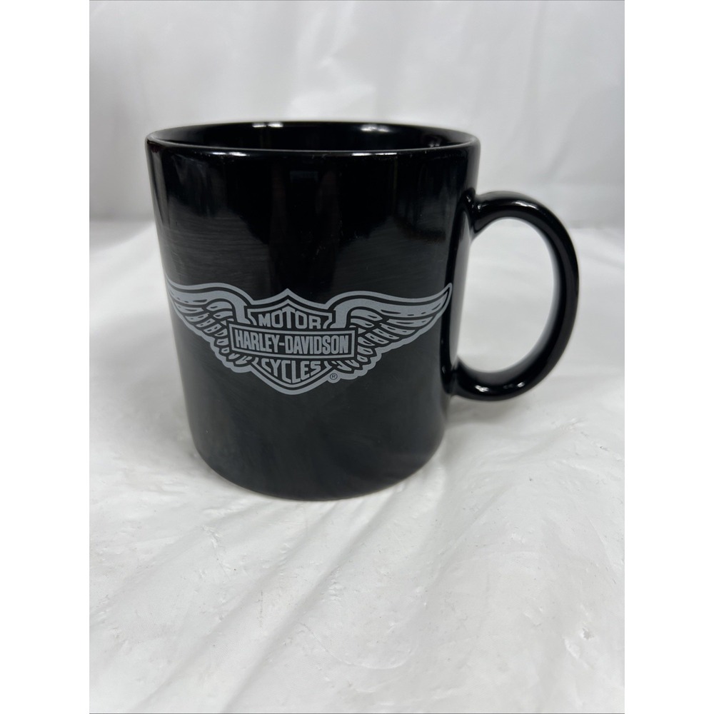 Harley Davidson Motorcycles Logo Black Coffee Mug Big Large